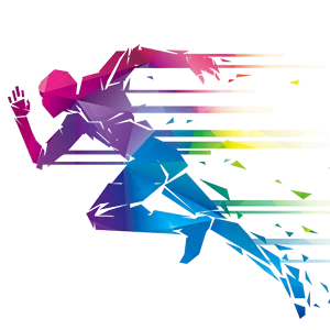 running-bright-color-man-with-energy